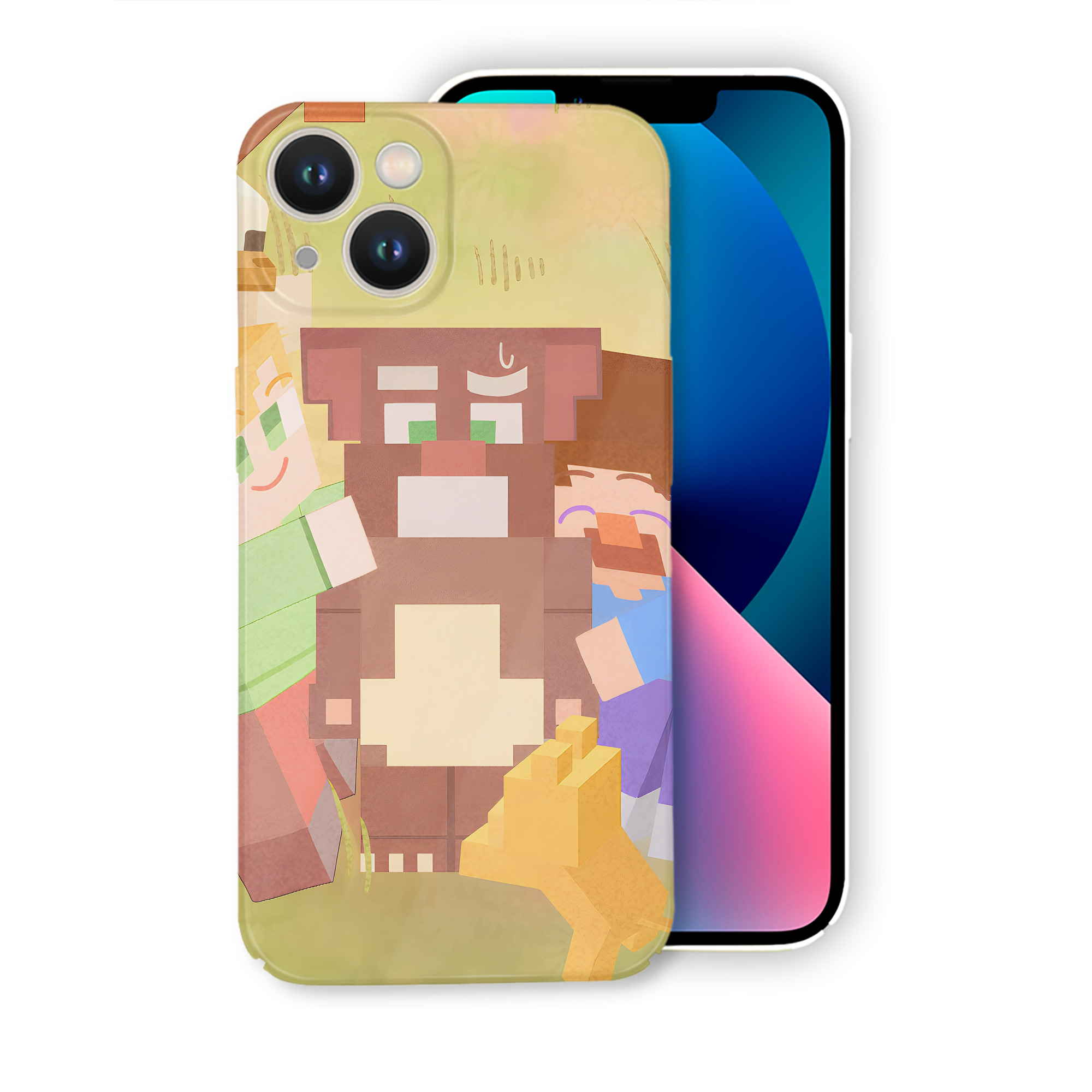 （画像用） マインクラフト ブロックの世界 Minecraft MC Block world 【iPhone 14シリーズ対応】ハードケース